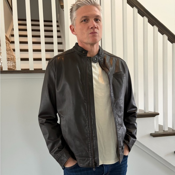 Banana Republic Chocolate Leather Jacket - Picture 2 of 8